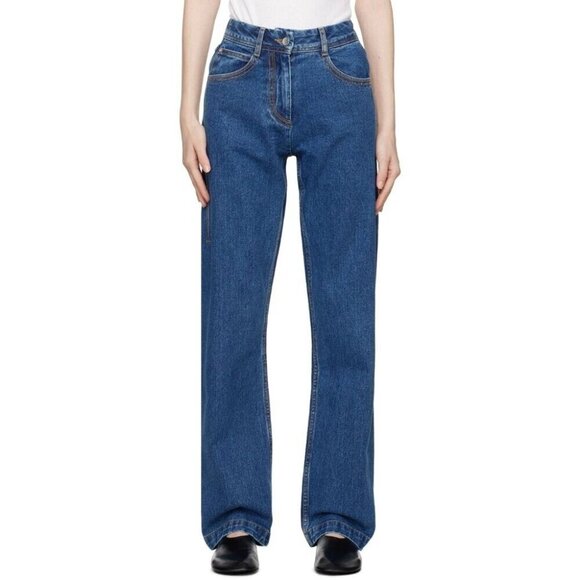 Low Classic Straight-Leg Jeans Size M Womens Indigo Blue $255 - Picture 1 of 16